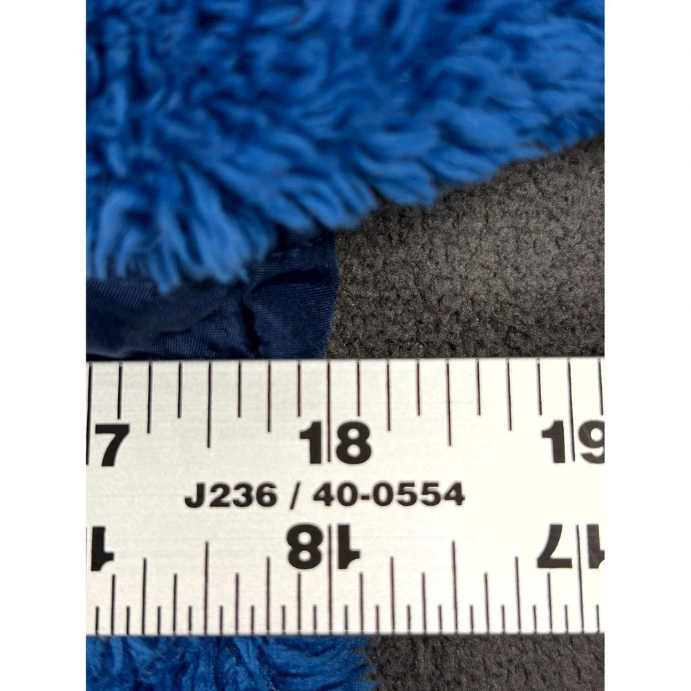 Old Navy Loose Sherpa Pocket Hooded Jacket Boys L (10-12) Blue Full Zip Winter